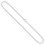 Goldkette als Venezianerkette in Weißgold 585 / 14K, 75 cm lang, 1,4 mm breit, Gewicht ca. 11.4 g.