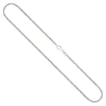 Goldkette als Ankerkette rund Weißgold 585 / 14K, 50 cm lang, 2,4 mm breit, Gewicht ca. 9.3 g.