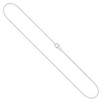 Goldkette als Ankerkette diamantiert in Weißgold 750 / 18K, 40 cm lang, 1,3 mm breit, Gewicht ca. 3 g.