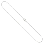 Goldkette als Ankerkette diamantiert in Weißgold 585 / 14K, 42 cm lang, 1,3 mm breit, Gewicht ca. 2.8 g.
