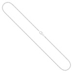 Goldkette als Ankerkette diamantiert in Weißgold 585 / 14K, 40 cm lang, 1,7 mm breit, Gewicht ca. 4.4 g.