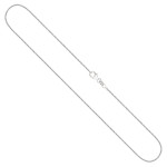 Goldkette als Panzerkette flach in Weißgold 750 / 18K, 34 cm lang, 1,1 mm breit, Gewicht ca. 1.8 g.