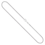 Goldkette als Panzerkette flach Weißgold 750 / 18K, 50 cm lang, 2,4 mm breit, Gewicht ca. 12 g.