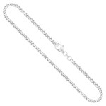 Goldkette als Panzerkette flach in Weißgold 585 / 14K, 90 cm lang, 2,7 mm breit, Gewicht ca. 24.2 g.