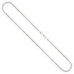 Goldkette als Erbskette in Weißgold 750 / 18K, 45 cm lang, 2 mm breit, Gewicht ca. 6.8 g.