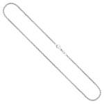 Goldkette als Erbskette in Weißgold 750 / 18K, 40 cm lang, 2 mm breit, Gewicht ca. 6.1 g.