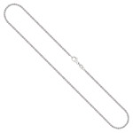 Goldkette als Zopfkette in Weißgold 750 / 18K, 36 cm lang, 1,7 mm breit, Gewicht ca. 5.1 g.