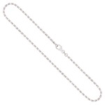 Goldkette als Ankerkette diamantiert in Weißgold 750 / 18K, 45 cm lang, 2 mm breit, Gewicht ca. 12.2 g.