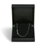 Goldkette als Venezianerkette in Weißgold 750 / 18K, 40 cm lang, 0,9 mm breit, Gewicht ca. 3.3 g.