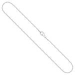 Goldkette als Venezianerkette in Weißgold 750 / 18K, 45 cm lang, 1,2 mm breit, Gewicht ca. 5.4 g.