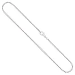 Goldkette als Venezianerkette in Weißgold 585 / 14K, 40 cm lang, 1,8 mm breit, Gewicht ca. 10.2 g.