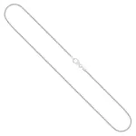 Goldkette als Zopfkette in Weißgold 585 / 14K, 45 cm lang, 1,3 mm breit, Gewicht ca. 3.4 g.