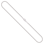 Goldkette als Zopfkette in Weißgold 585 / 14K, 38 cm lang, 1,7 mm breit, Gewicht ca. 4.7 g.