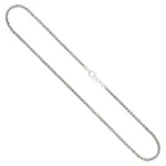 Goldkette als Zopfkette in Weißgold 750 / 18K, 40 cm lang, 2,1 mm breit, Gewicht ca. 8 g.