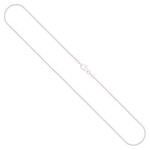 Goldkette als Tondakette in Weißgold 585 / 14K, 42 cm lang, 1 mm breit, Gewicht ca. 3.8 g.