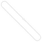 Goldkette als Tondakette in Weißgold 585 / 14K, 45 cm lang, 1 mm breit, Gewicht ca. 4 g.