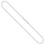 Goldkette als Tondakette in Weißgold 585 / 14K, 45 cm lang, 1,5 mm breit, Gewicht ca. 10 g.