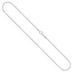 Goldkette als Tondakette in Weißgold 333 / 8K, 50 cm lang, 1,5 mm breit, Gewicht ca. 9 g.