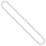 Goldkette als Venezianerkette in Weißgold 750 / 18K, 45 cm lang, 2 mm breit, Gewicht ca. 11.6 g.