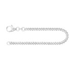 Armband als Panzerkette flach in Weißgold 585 / 14K, 18,5 cm lang, 2,7 mm breit, Gewicht ca. 5.5 g..
