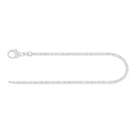 Armband als Königskette in Weißgold 585 / 14K, 18.5 cm lang, 1,8 mm breit, Gewicht ca. 4.8 g.