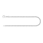 Armband als Zopfkette in Weißgold 750 / 18K, 18,5 cm lang, 1,7 mm breit, Gewicht ca. 2.8 g..