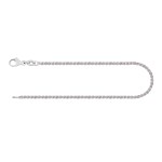 Armband als Zopfkette in Weißgold 750 / 18K, 20 cm lang, 1.7 mm breit, Gewicht ca. 3 g.