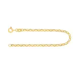 Armband als Erbskette in Gelbgold 585 / 14K, 20 cm lang, 2.5 mm breit, Gewicht ca. 3.5 g.