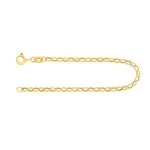 Armband als Erbskette in Gelbgold 585 / 14K, 18 cm lang, 2,5 mm breit, Gewicht ca. 3.2 g.