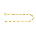 Armband als Erbskette in Gelbgold 585 / 14 K, 23 cm lang, 2,5mm breit, Gewicht ca. 4 g.