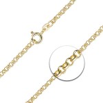 Armband als Erbskette in Gelbgold 585 / 14K, 18 cm lang, 2,5 mm breit, Gewicht ca. 3.2 g.