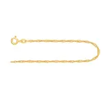 Armband als Singapurkette in Gelbgold 585 / 14K, 20 cm lang, 1.8 mm breit, Gewicht ca. 1.3 g.
