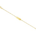 Armband als Figarokette diamantiert in Gelbgold 375 / 9K, 11 cm lang, 1.5 mm breit, Gewicht ca. 1.1 g.