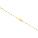 Armband als Figarokette diamantiert in Gelbgold 375 / 9K, 14 cm lang, 1,9 mm breit, Gewicht ca. 1.6 g.