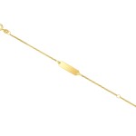 Armband als Panzerkette flach in Weißgold 585 / 14K, 18 cm lang, 2.7 mm breit, Gewicht ca. 5.4 g.