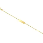 Armband als Panzerkette flach in Weißgold 585 / 14K, 18 cm lang, 2.7 mm breit, Gewicht ca. 5.4 g.