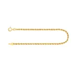Armband als Kordelkette hohl Leichtversion in Gelbgold 333 / 8K, 18,5 cm lang, 3,3 mm breit, Gewicht ca. 2.1 g.