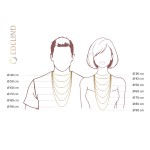 Goldkette als Ankerkette diamantiert in Gelbgold 333 / 8K, 50 cm lang, 1,2 mm breit, Gewicht ca. 2 g.