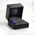 0,20 Karat Diamant Verlobungsring, Weißgold 585 / 14K, Weite 56 mm, Gewicht ca. 2.5 g.