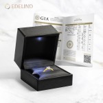 0,90 Karat Diamant Ring mit GIA Zertifikat, Gelbgold 585 / 14K, Breite 1,7 mm,Weite 52 mm, Gewicht ca. 3 g.