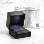 0,30 Karat Diamant Verlobungsring mit GIA Zertifikat, Rotgold 750 / 18K, Breite 1,7 mm,Weite 55 mm, Gewicht ca. 2.84 g.