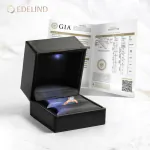 0,70 Karat Diamant Ring mit GIA Zertifikat, Rotgold 750 / 18K, Breite 1,7 mm,Weite 53 mm, Gewicht ca. 3.41 g.