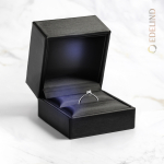 0,20 Karat Diamant Verlobungsring, Weißgold 750 / 18K, Weite 54 mm, Gewicht ca. 2.39 g.