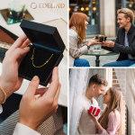 Goldkette als Ankerkette diamantiert in Gelbgold 585 / 14K, 34 cm lang, 1,3 mm breit, Gewicht ca. 1.9 g.