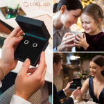 0,06 Karat Diamant Creolen, Weißgold 750 / 18 Karat, Außendurchmesser 13 mm, Breite 2.3 mm, Gewicht ca. 2.9 g.