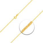 Goldkette als Achterkette in Gelbgold 585 / 14K, 45 cm lang, 1,3 mm breit, Gewicht ca. 2.2 g.