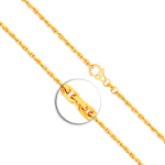 Armband als Ankerkette diamantiert in Gelbgold 750 / 18K, 22 cm lang, 1,8 mm breit, Gewicht ca. 5 g.