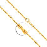 Goldkette als Ankerkette diamantiert in Gelbgold 333 / 8K, 80 cm lang, 2 mm breit, Gewicht ca. 14.2 g.