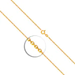 Goldkette als Ankerkette diamantiert in Gelbgold 333 / 8 Karat, 80 cm lang, 1.7 mm breit, Gewicht ca. 6.2