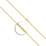 Goldkette als Ankerkette diamantiert in Gelbgold 585 / 14K, 40 cm lang, 1,7 mm breit, Gewicht ca. 3.8 g.